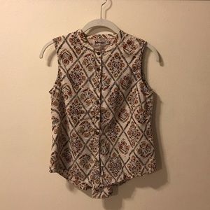 Fabindia Button Up Sleeveless Shirt